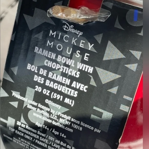 Disneys Mickey Mouse Ramen bowl 20oz - Picture 3 of 3